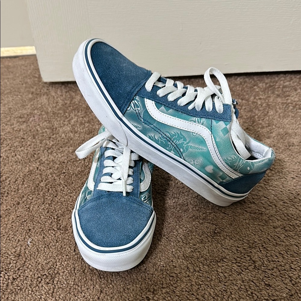 Vans Better Together Old Skool Blue White Womens Skate Trainers